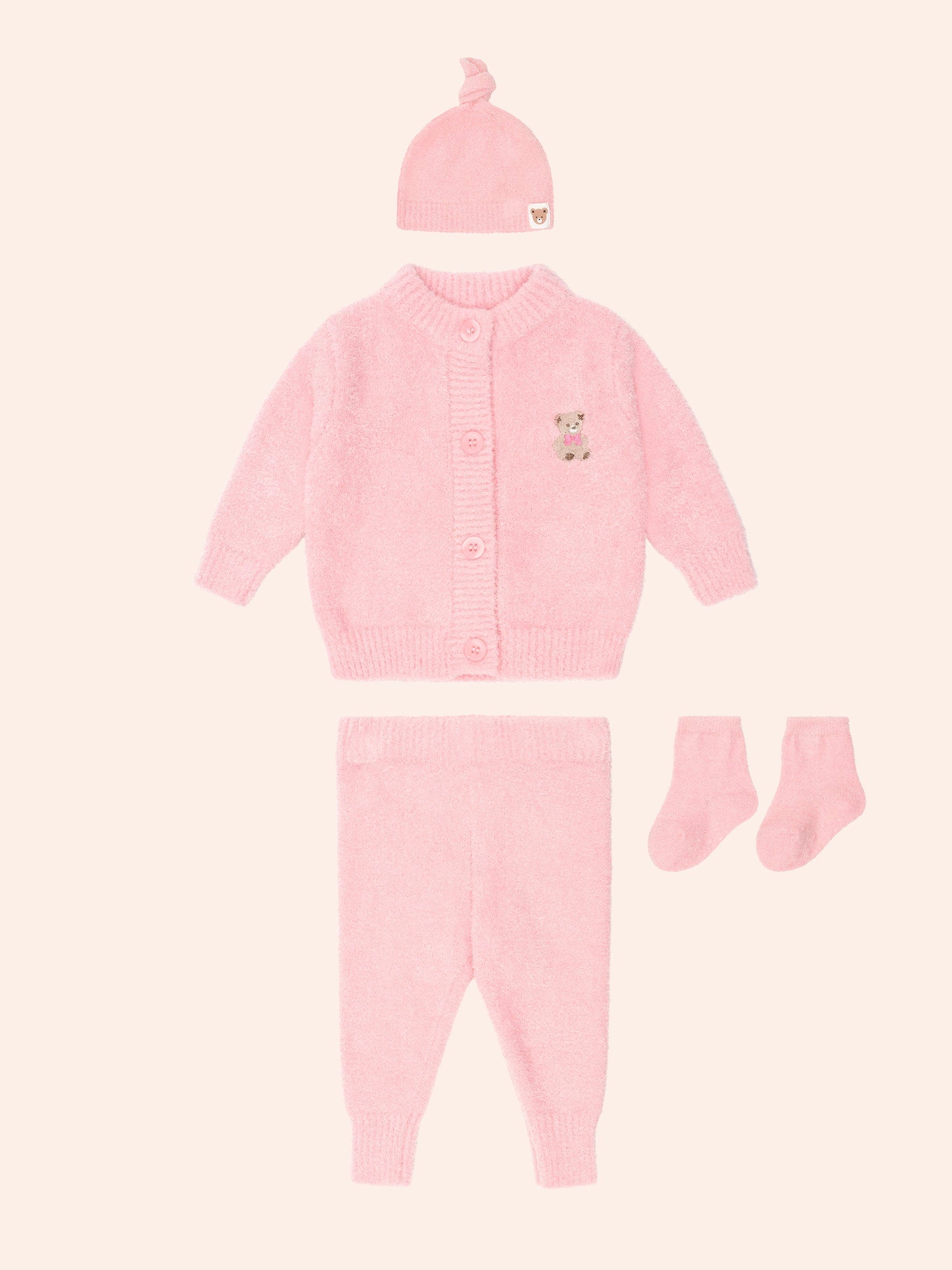 Huxbaby Unisex Outfit My First Hux Apricot 4pc Boucle Set