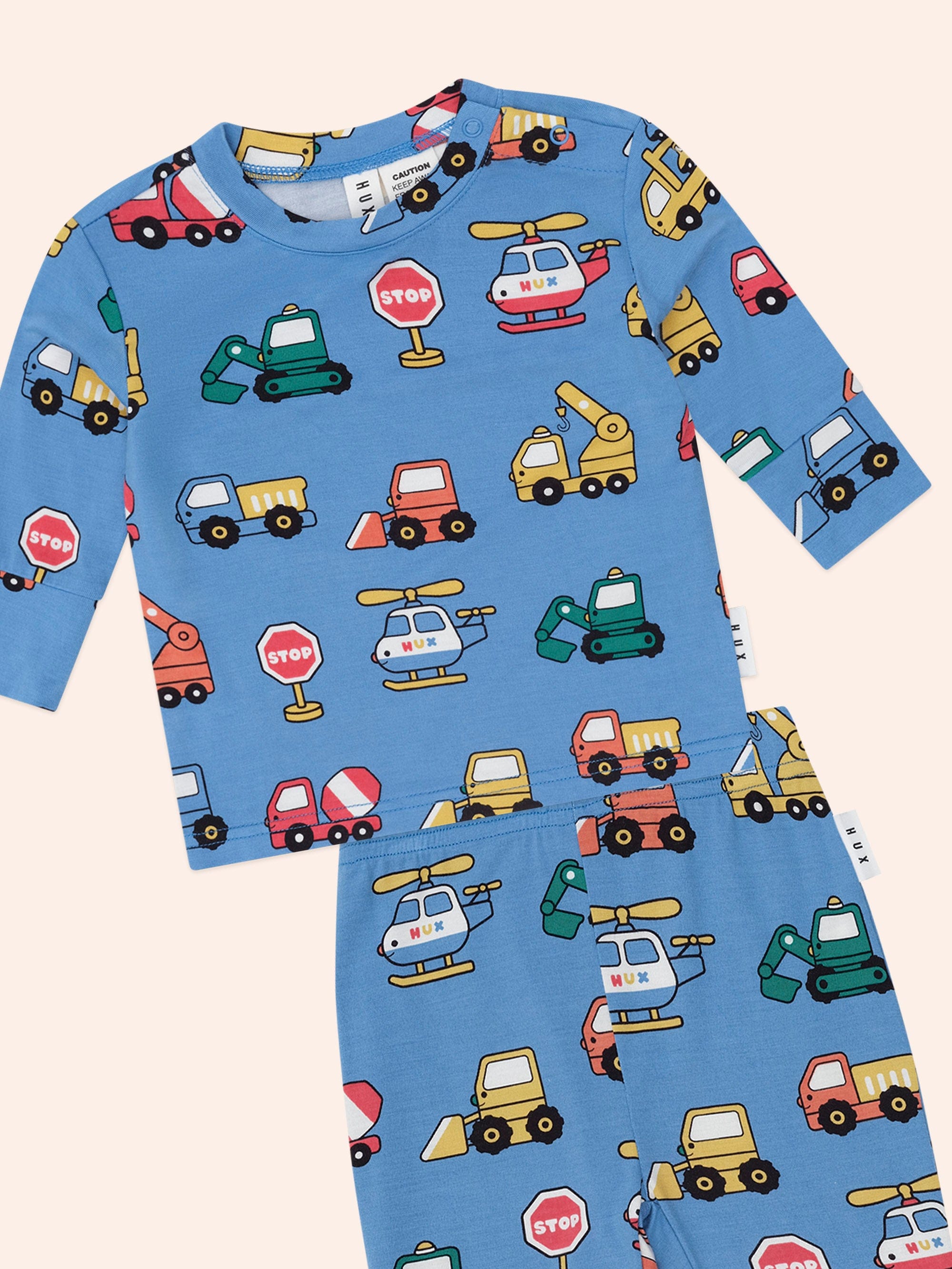 Huxbaby Unisex Sleepware Construction PJ Set