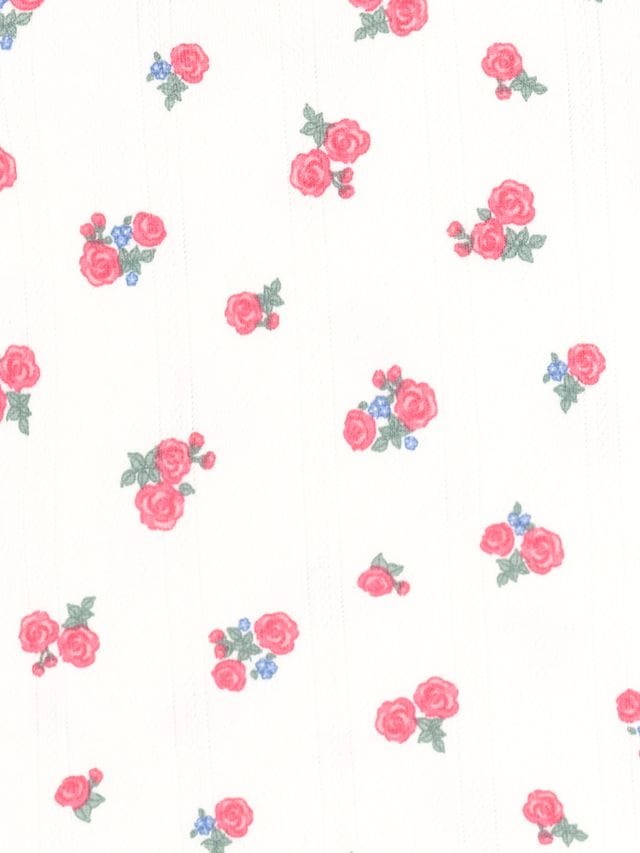 Huxbaby Unisex Sleepware Floral Pointelle Puff Sleeve PJs