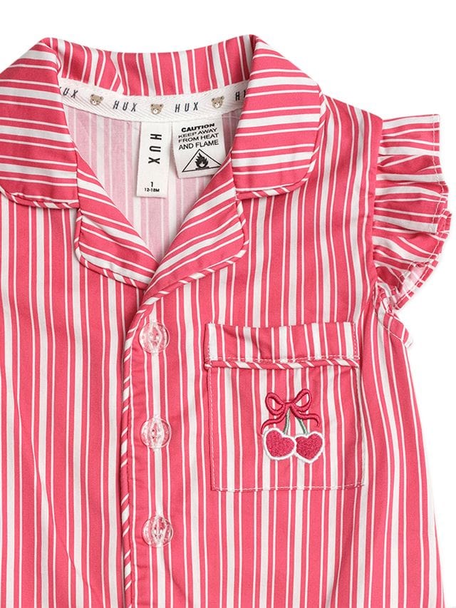 Huxbaby Unisex Sleepware Tis The Season Frill PJs Candy Cane