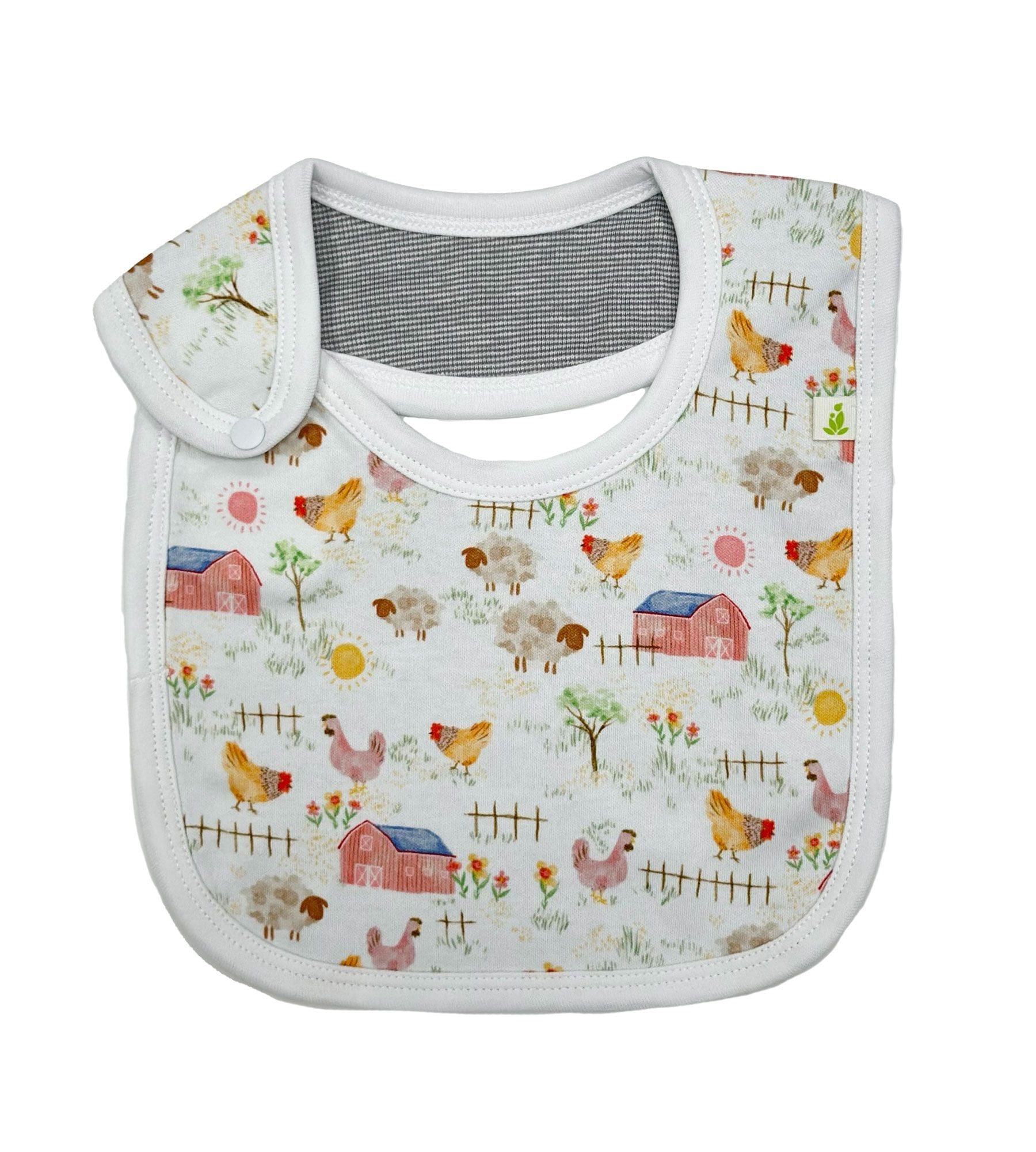 Iambabywear Baby Accessory Reversible Cotton Bib