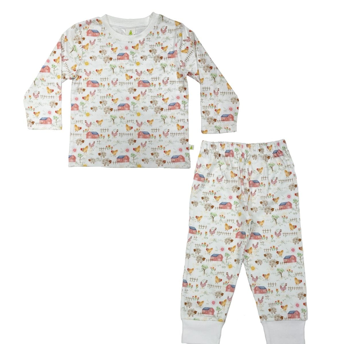 Iambabywear Unisex Sleepware On the Farm PJ Set