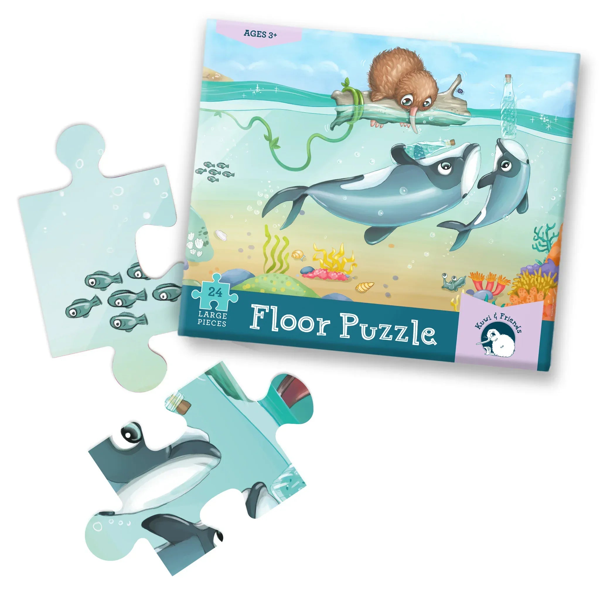 Illustrated Publishing Toys Maui Dolphin Mischief 24 Piece Floor Puzzle