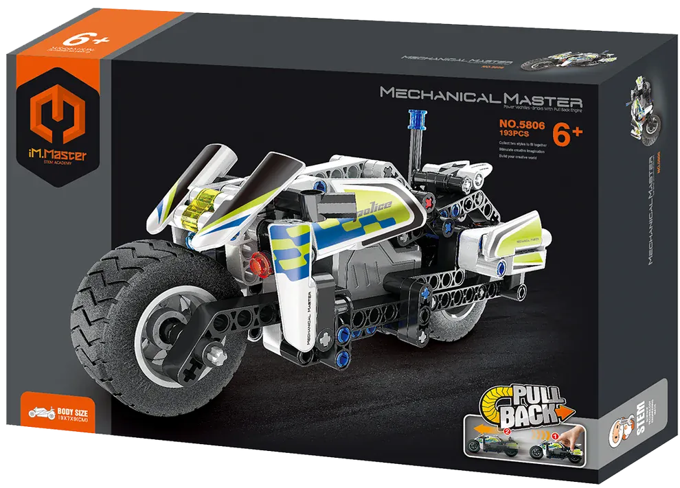 iM.Master Toys Pull Back Police Motorbike