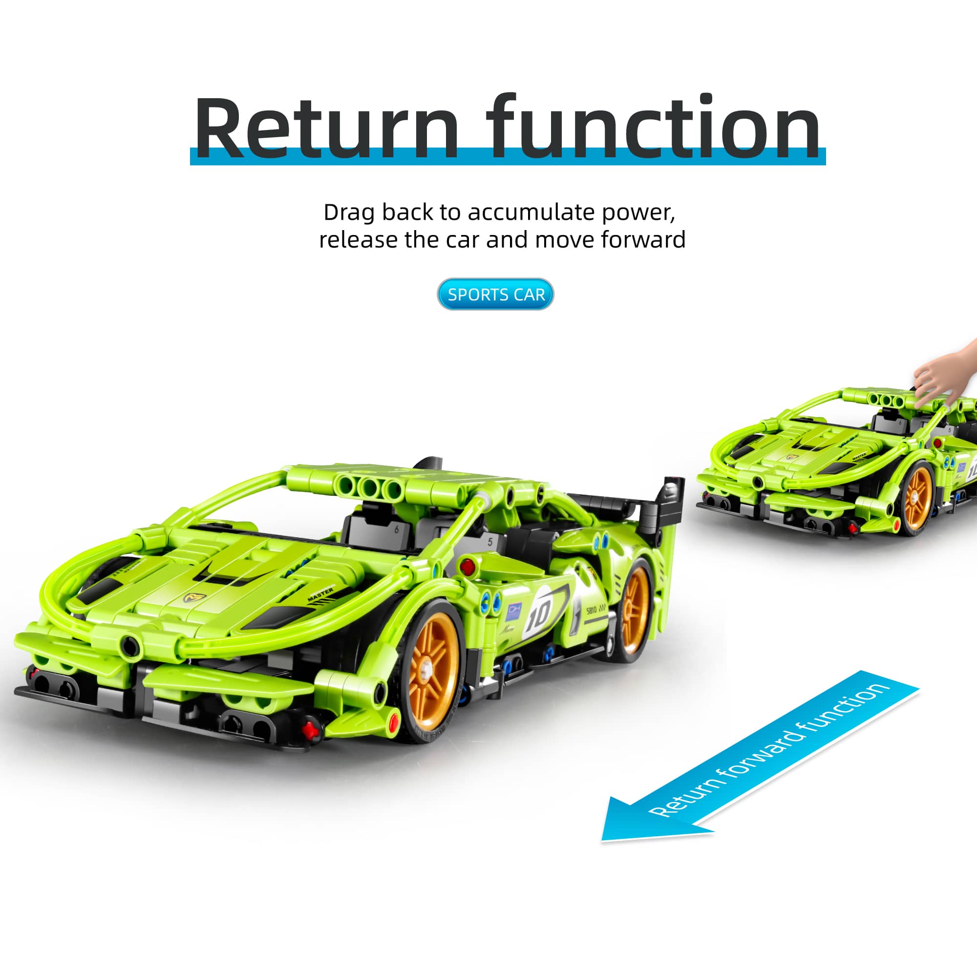 iM.Master Toys Pull Back Super Car Green
