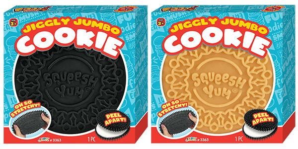 Ja-Ru Foodie Fusion Jiggly Jumbo Cookie toy in a soft, oversized cookie design