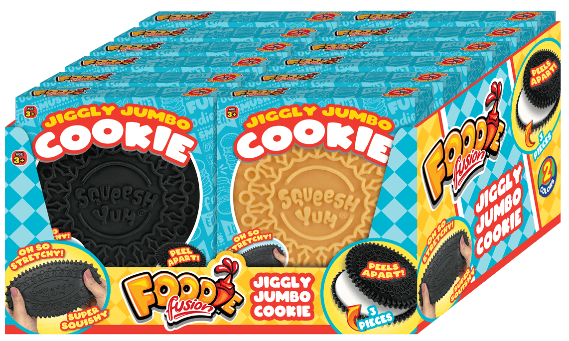 Ja-Ru Foodie Fusion Jiggly Jumbo Cookie toy with soft, squishy cookie design