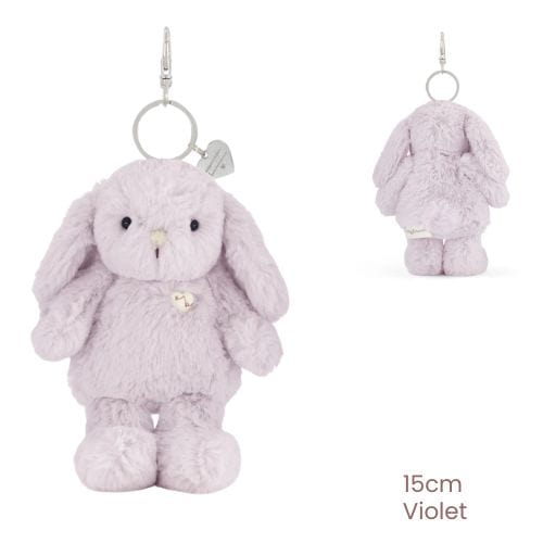 Jamie Kay Toys Soft Snuggle Bunnies - Penelope Key Charm - Violet