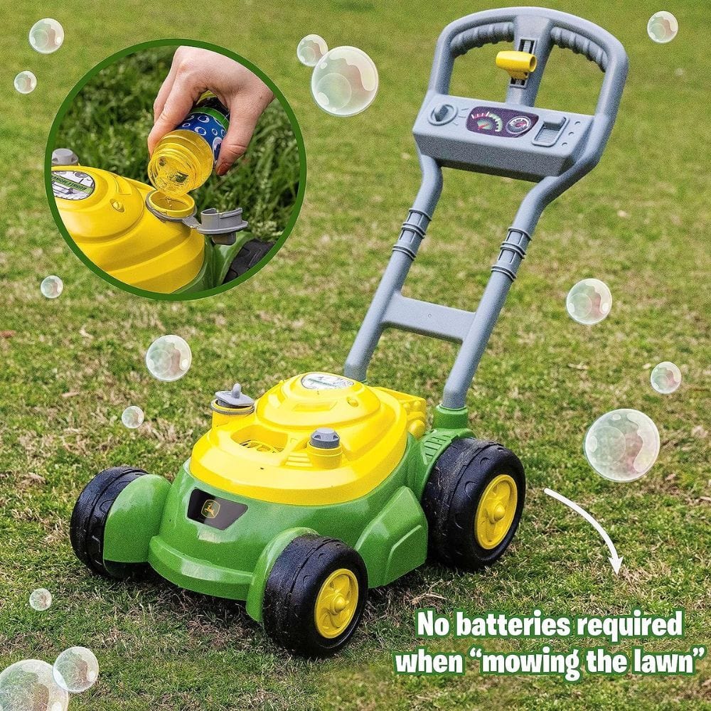 John Deere Toys Bubble and Go Mower