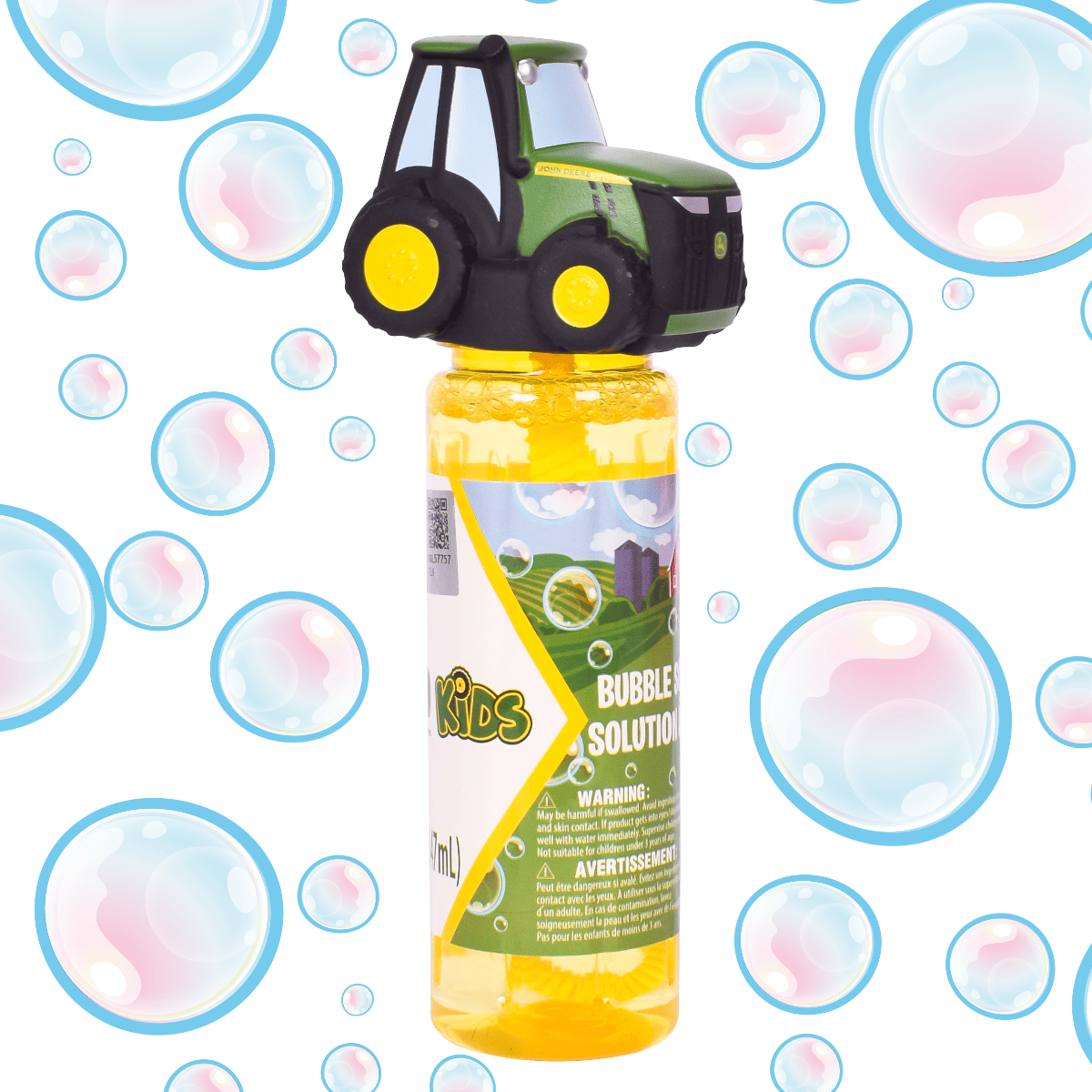 John Deere Toys Bubble Bottle with Tractor Wand