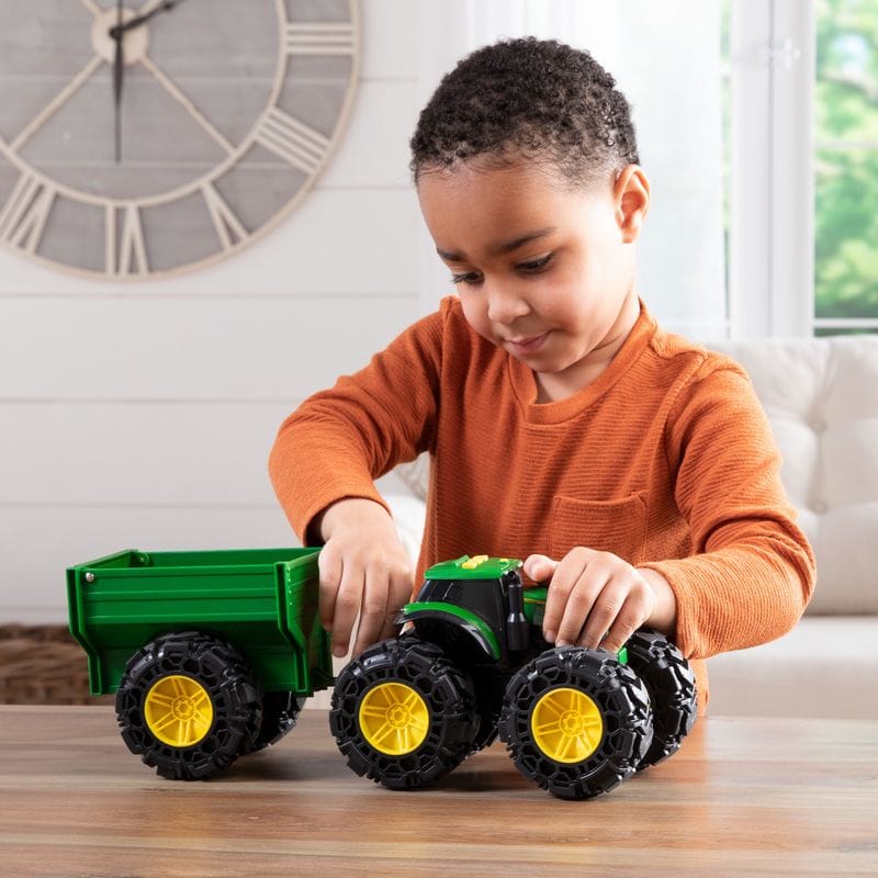 John Deere Toys Monster Treads Tractor & Wagon