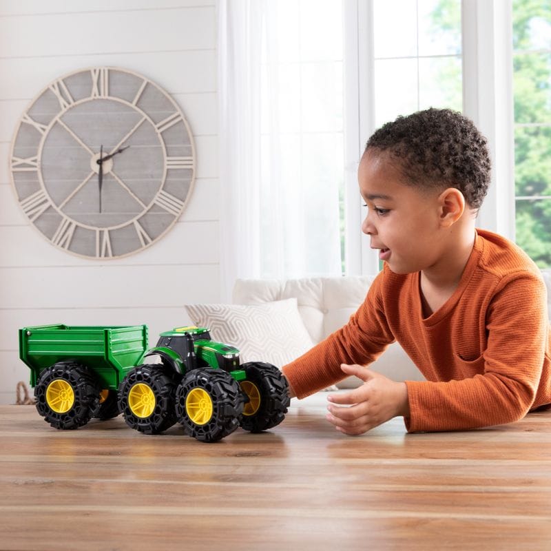 John Deere Toys Monster Treads Tractor & Wagon