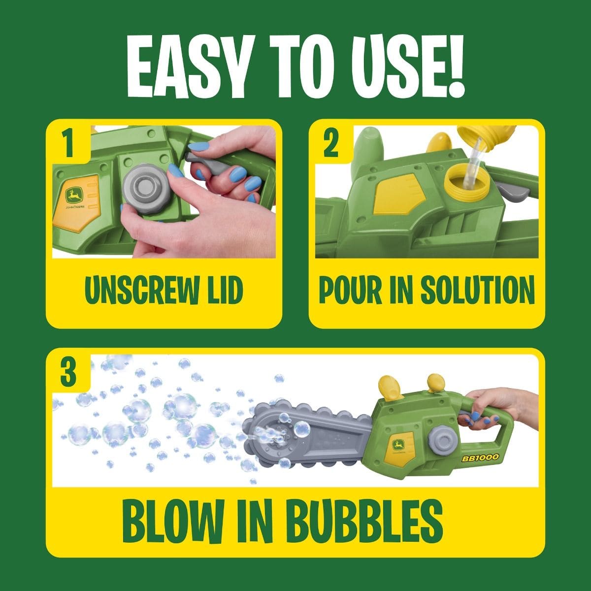 John Deere Toys Motorised Bubble Chainsaw