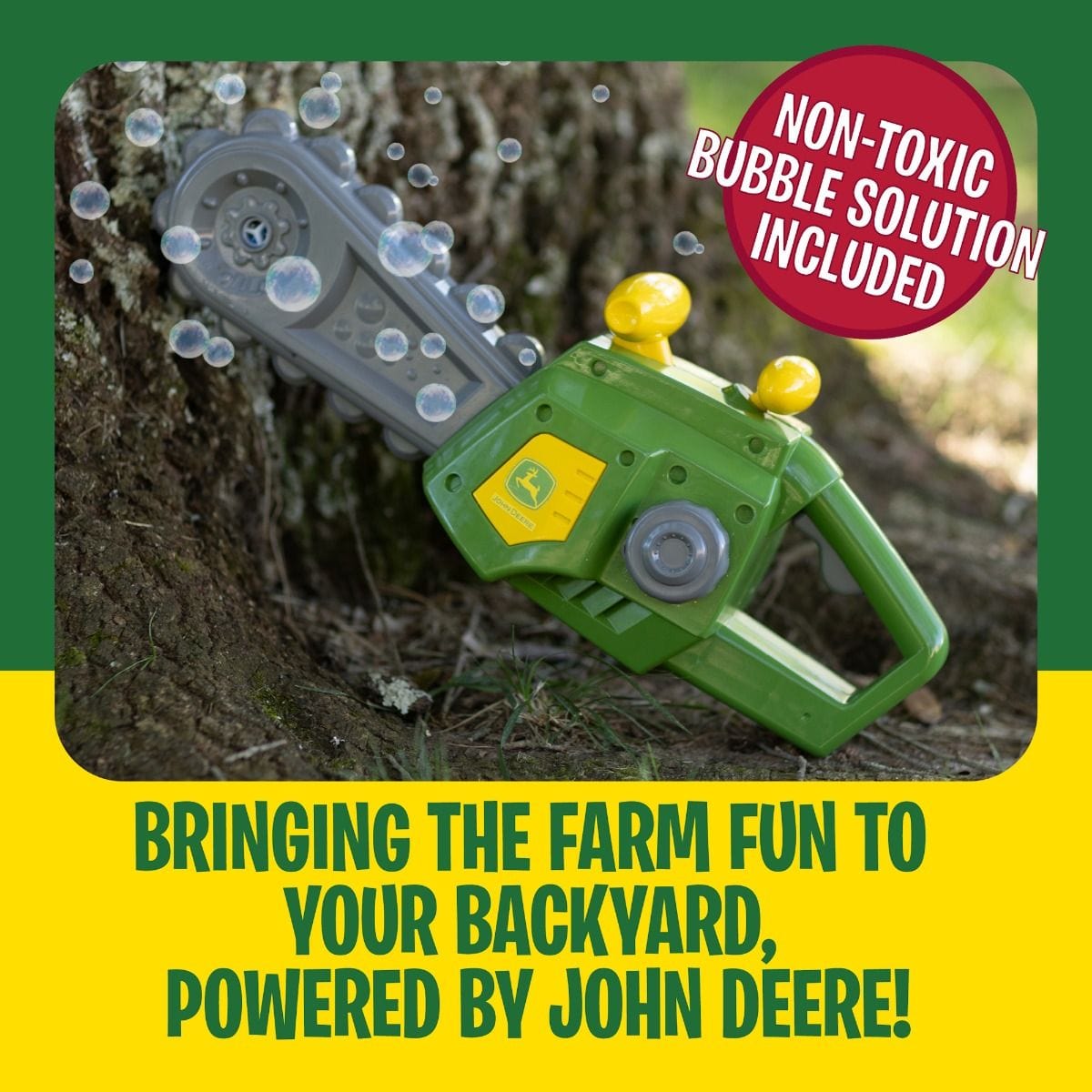 John Deere Toys Motorised Bubble Chainsaw