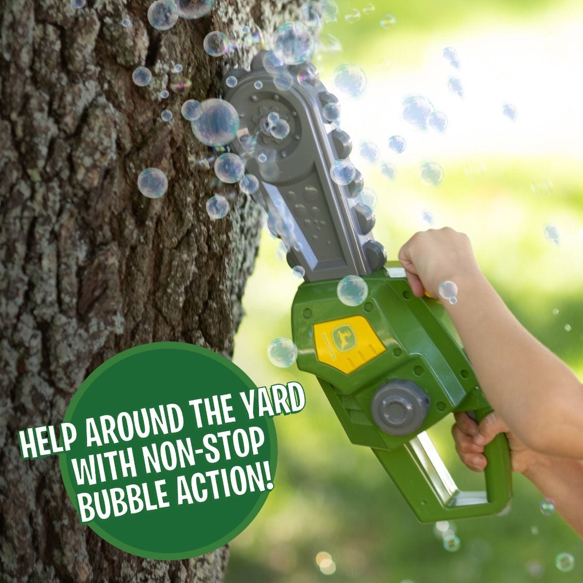 John Deere Toys Motorised Bubble Chainsaw