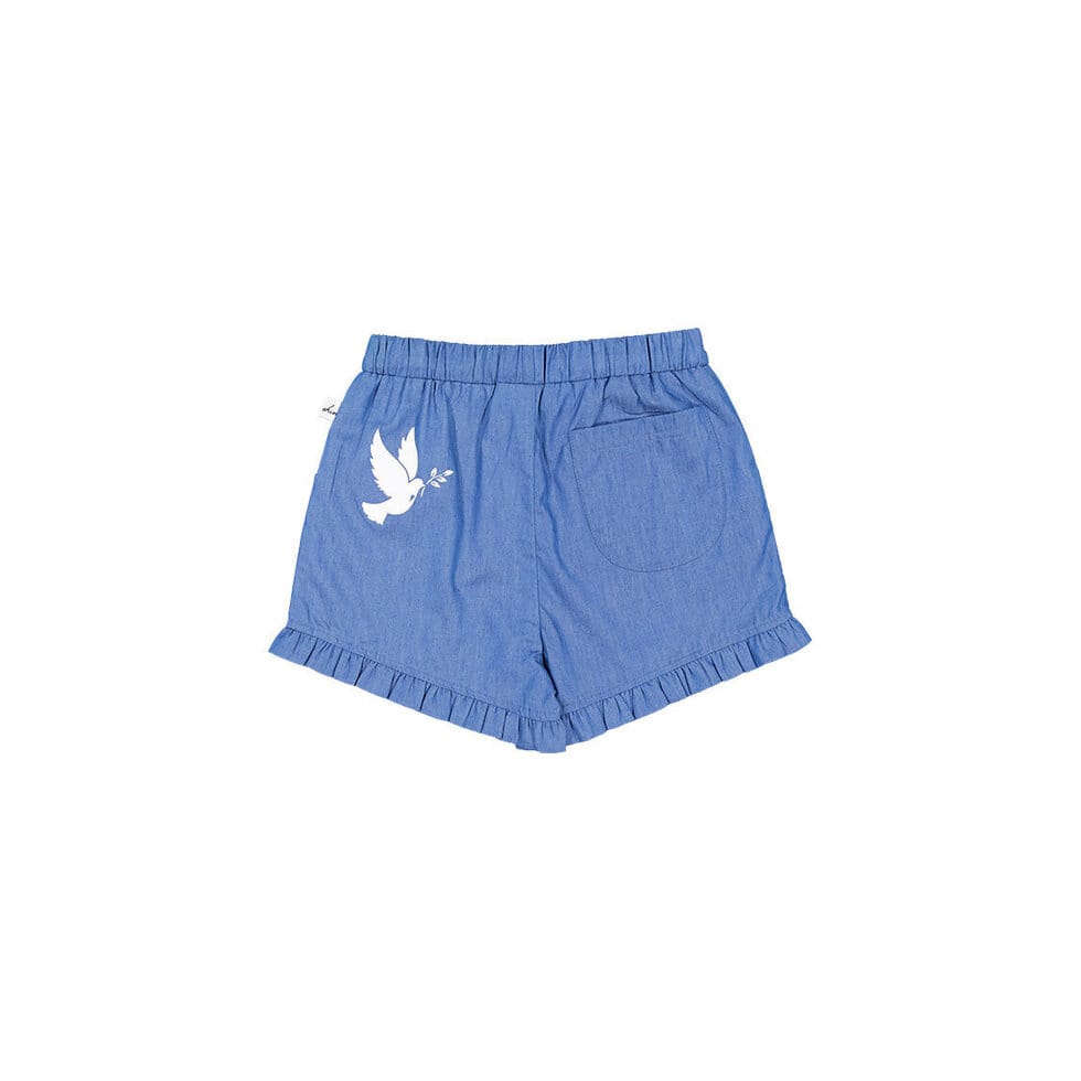 Kissed By Radicool Girls Bottoms Chambray Fill Short