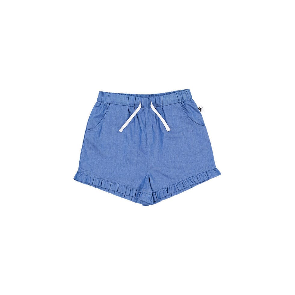 Kissed By Radicool Girls Bottoms Chambray Fill Short
