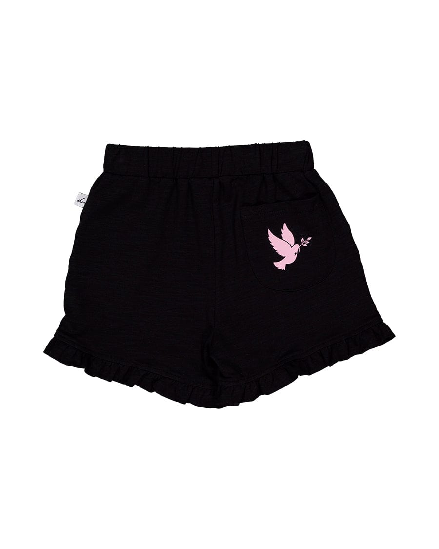 Kissed By Radicool Girls Bottoms Frill Short in Black