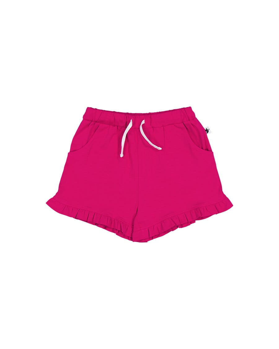 Kissed By Radicool Girls Bottoms Frill Short in Raspberry Pink