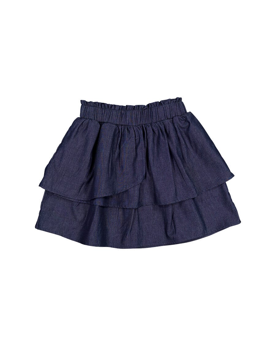 Kissed By Radicool Girls Bottoms Ink Chambray Rara Skirt