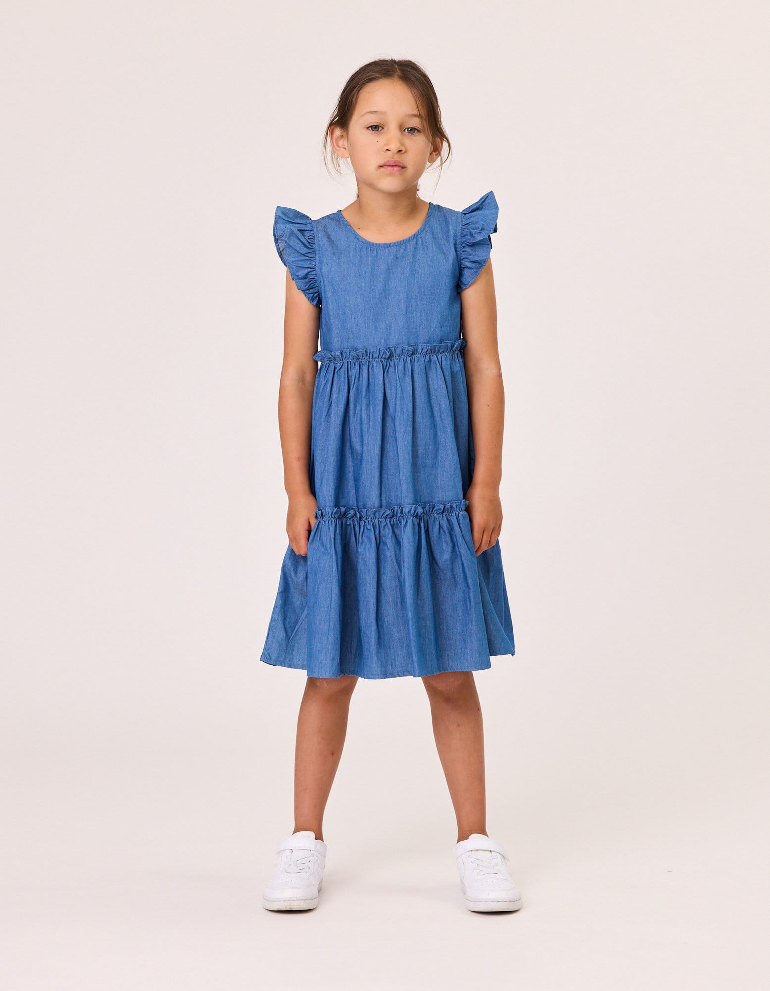Kissed By Radicool Girls Dress 3Y Jasmine Dress in Chambray