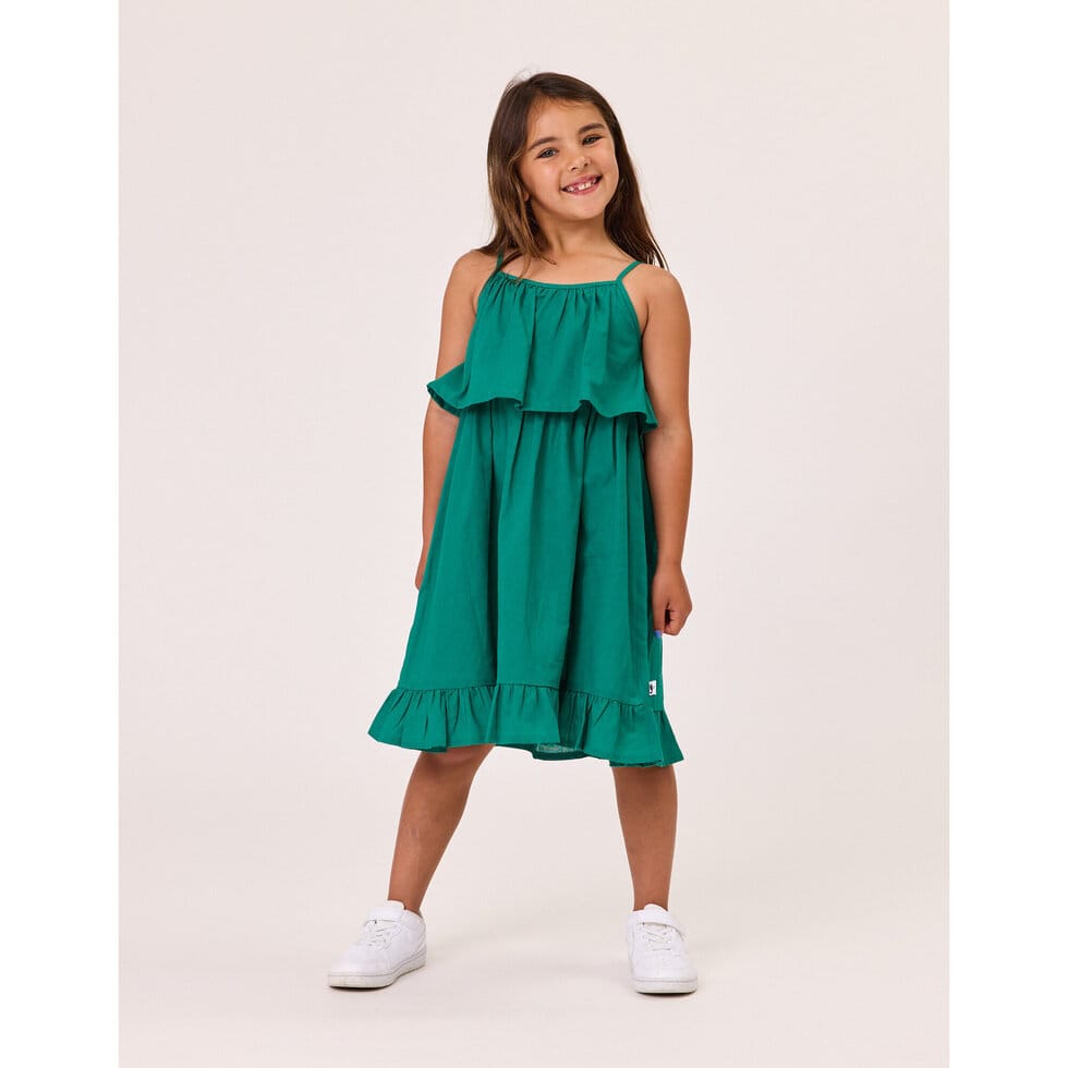 Kissed By Radicool Girls Dress 4Y Zaza Dress in Emerald