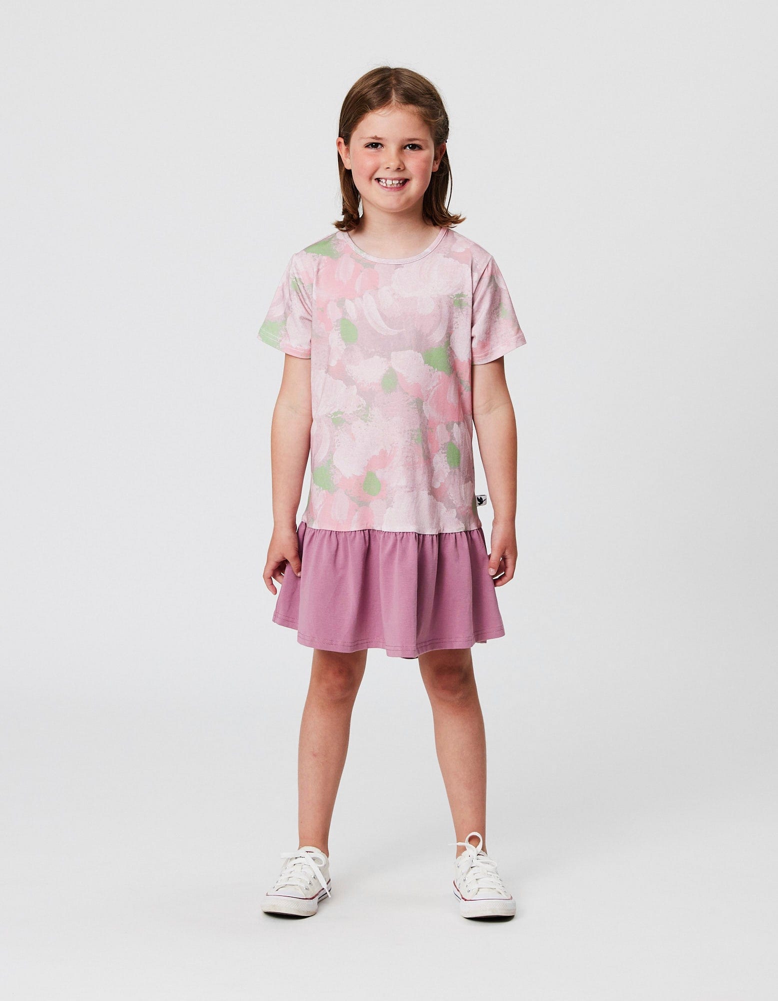 Kissed By Radicool Girls Dress Abstract Floral Frill Dress