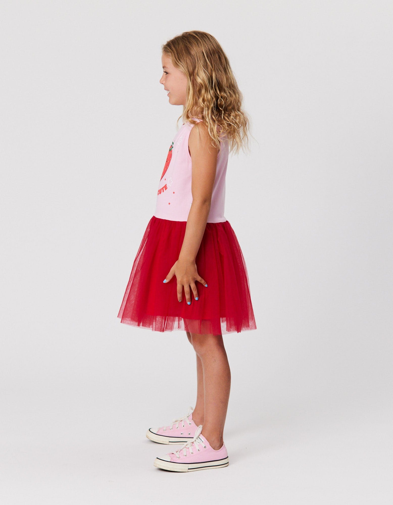 Kissed By Radicool Girls Dress Berry Cute Twirl Dress