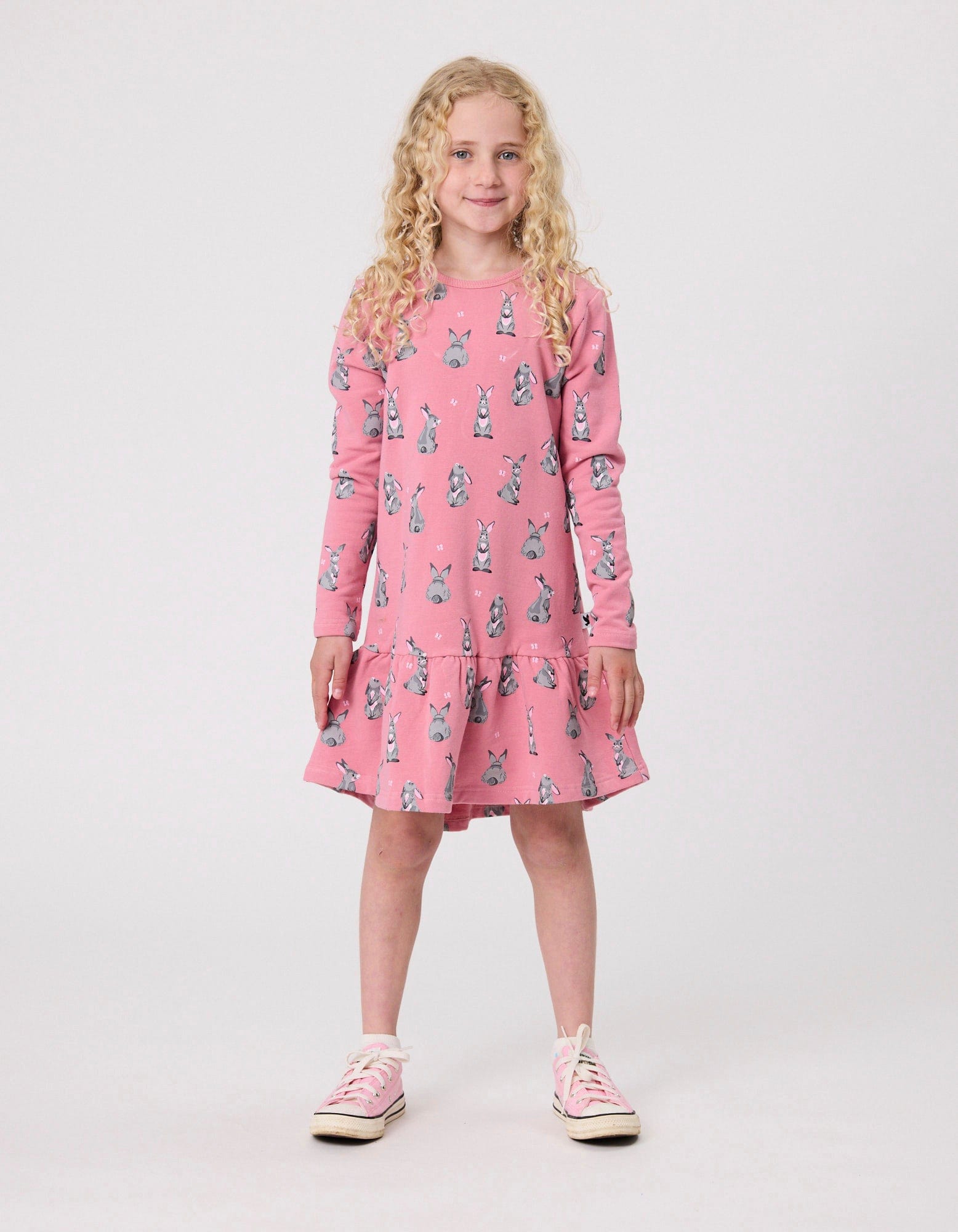 Kissed By Radicool Girls Dress Bunnies Frill Dress