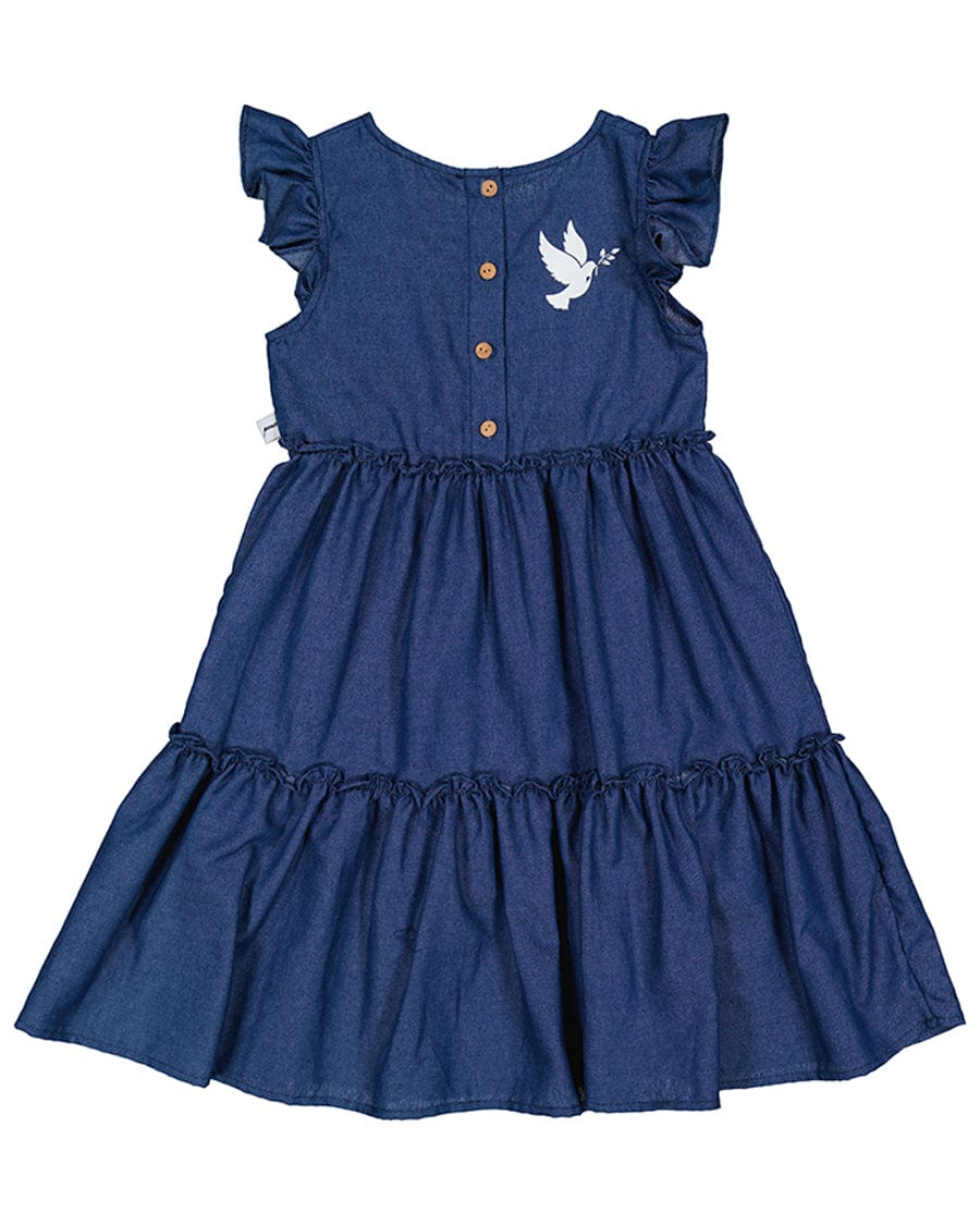 Kissed By Radicool Girls Dress Chambray Jasmine Dress