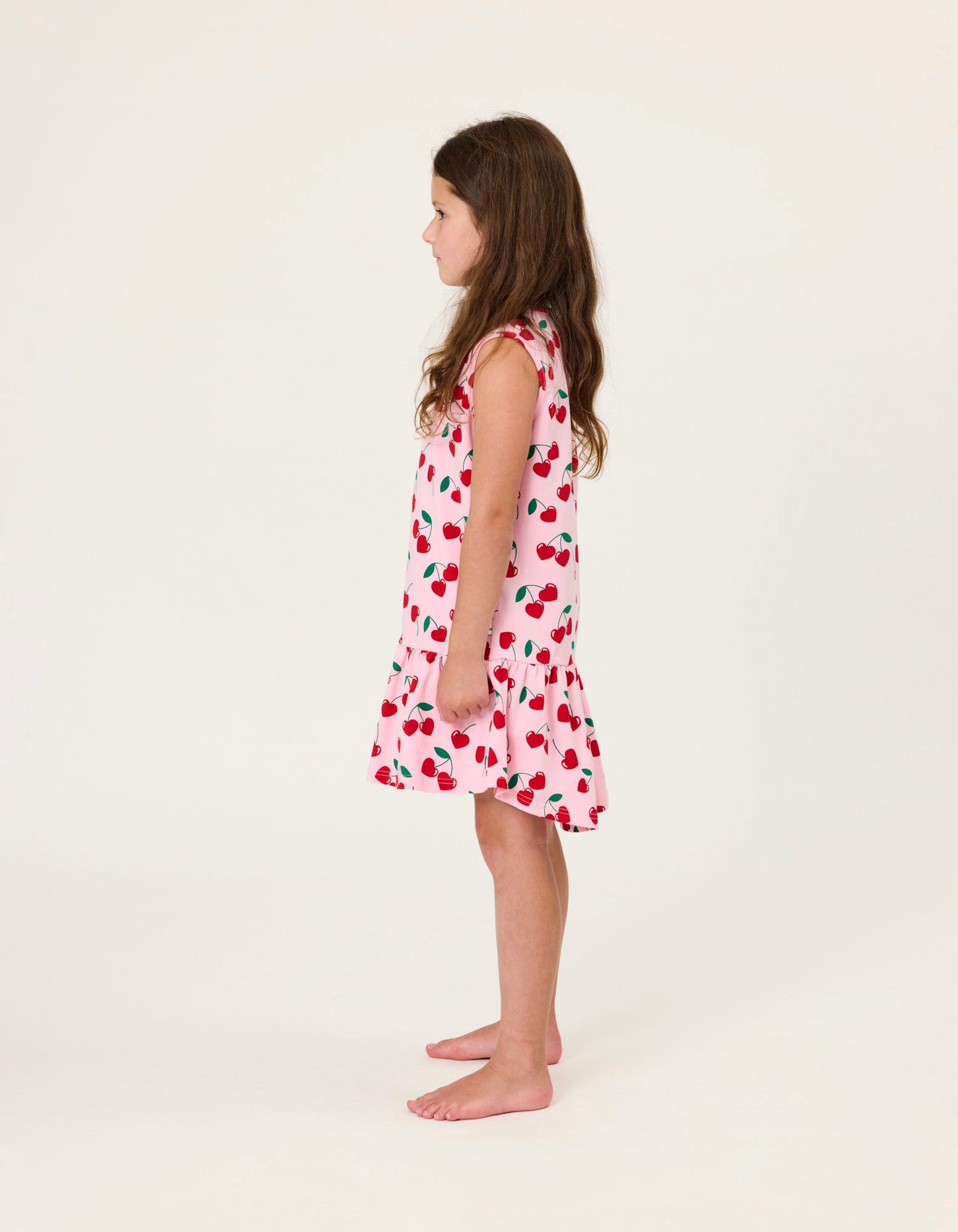 Kissed By Radicool Girls Dress Cherries Sleeveless Frill Dress
