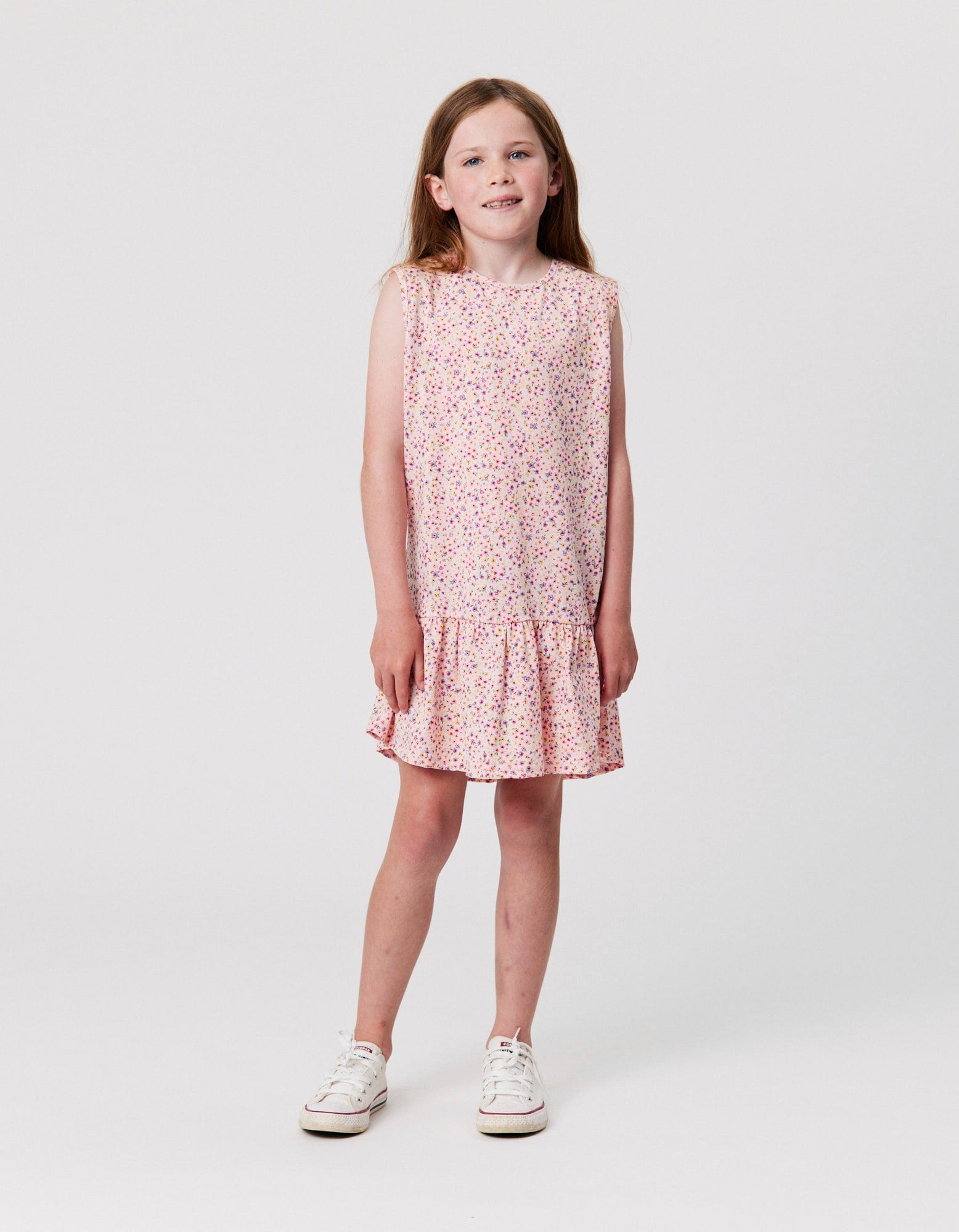 Kissed By Radicool Girls Dress Ditsy Floral Sleeveless Frill Dress