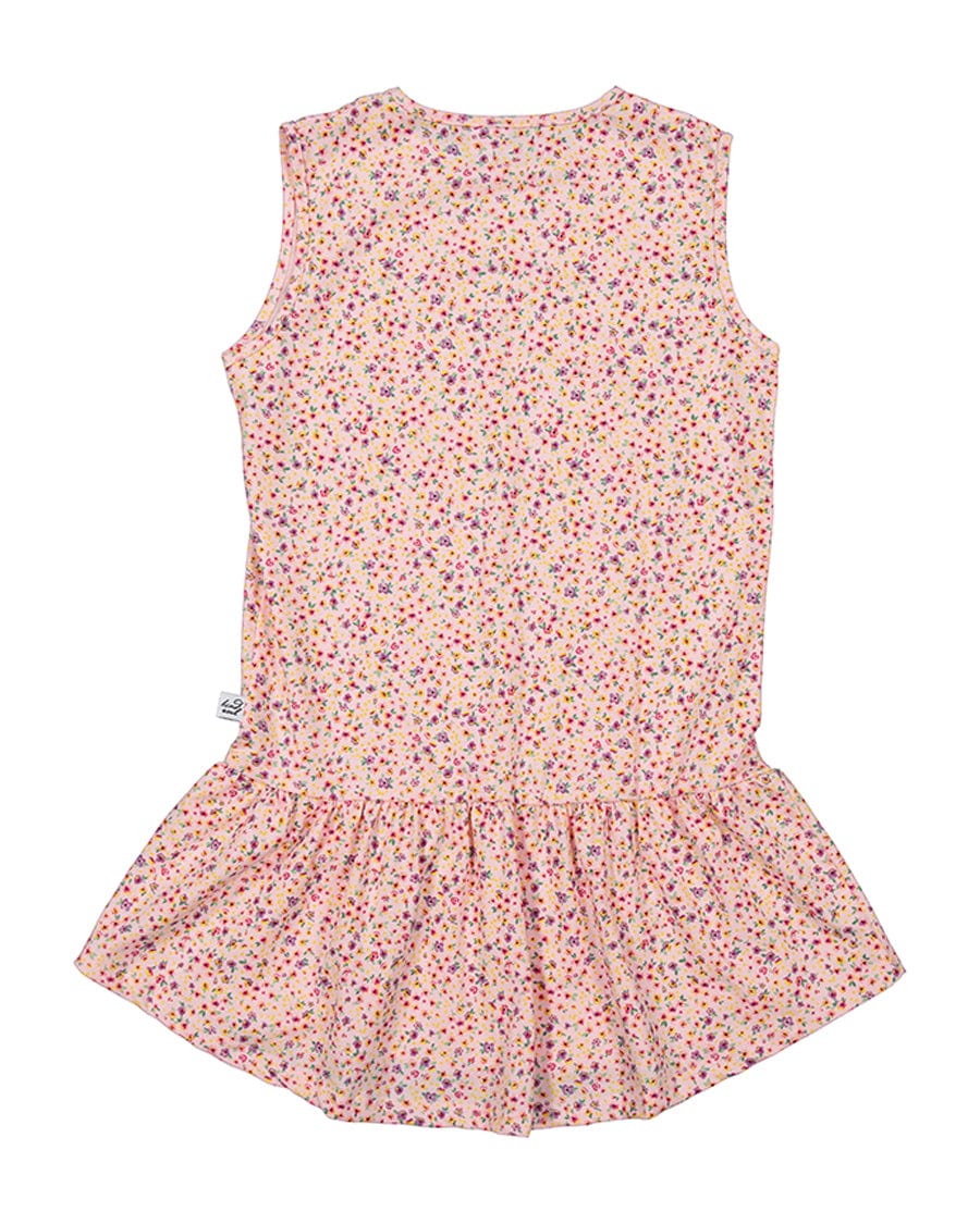 Kissed By Radicool Girls Dress Ditsy Floral Sleeveless Frill Dress