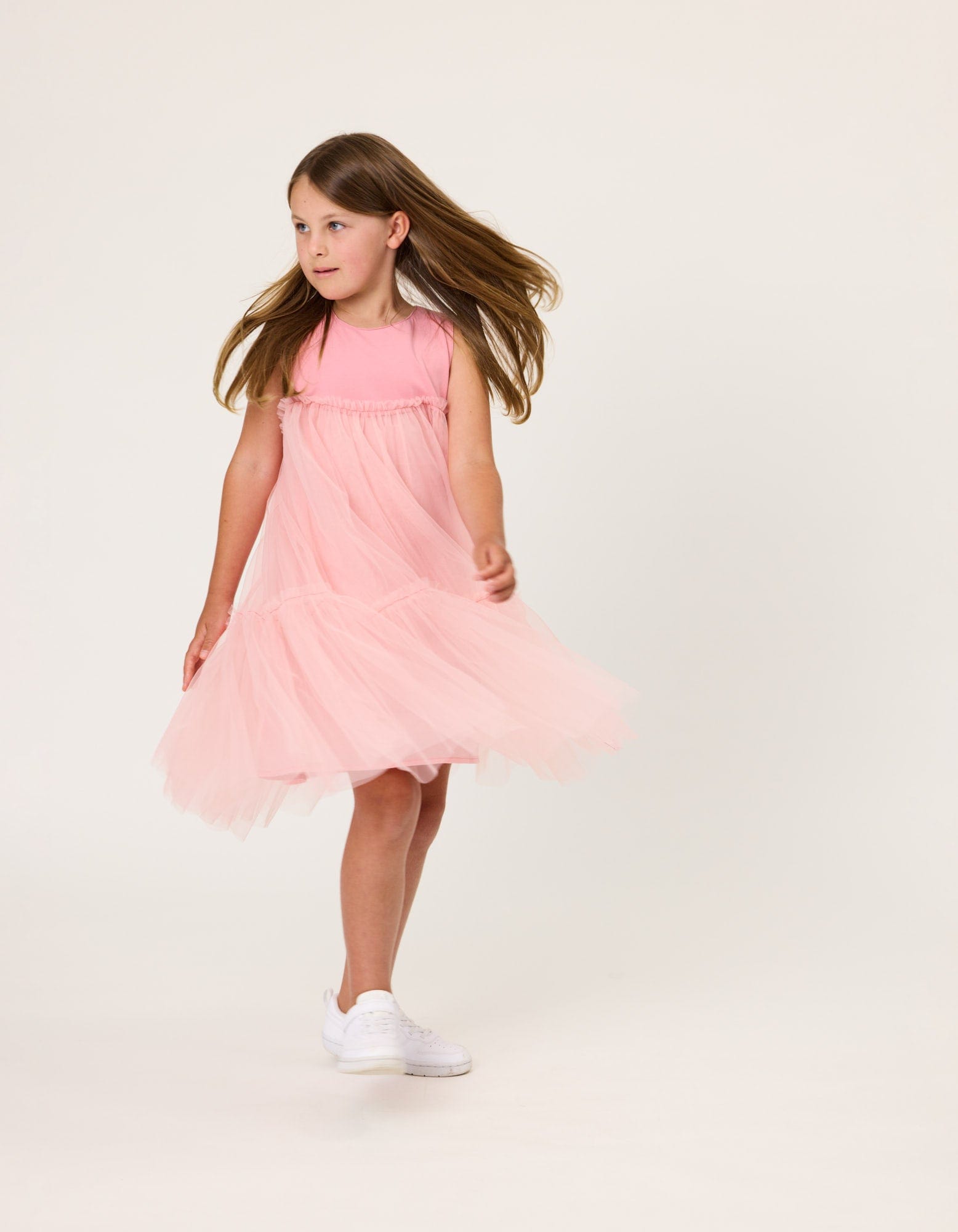 Kissed By Radicool Girls Dress Dusky Pink Princess Dress