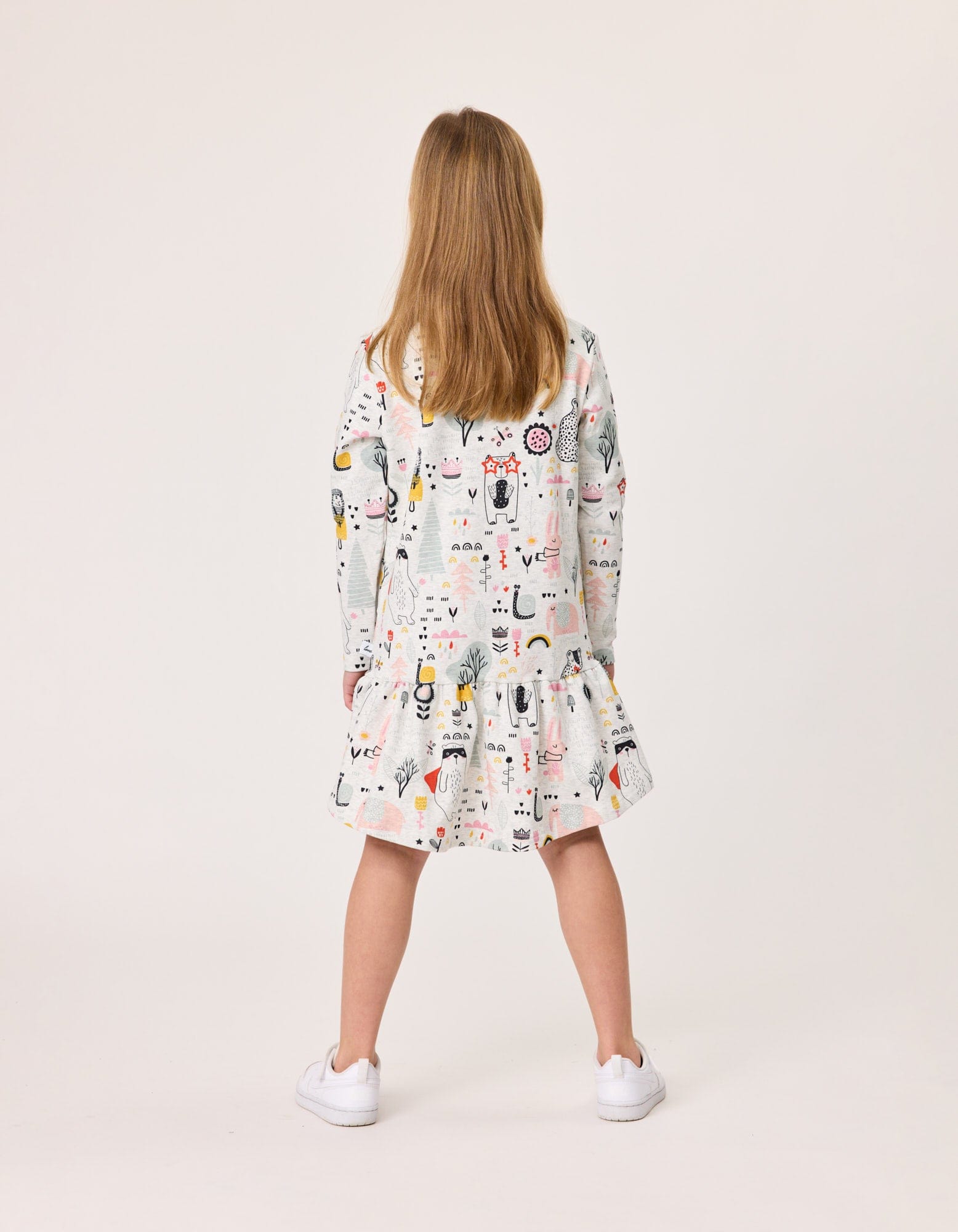 Kissed By Radicool Girls Dress Forest Doodle Frill Dress