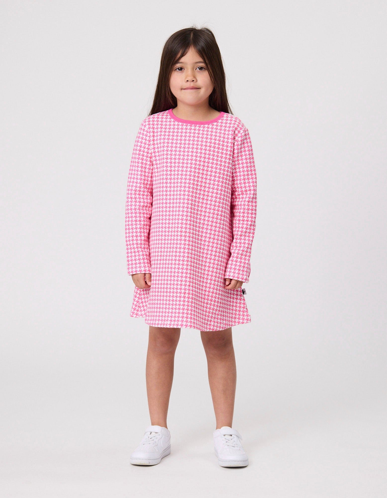 Kissed By Radicool Girls Dress Houndstooth A-Line Dress