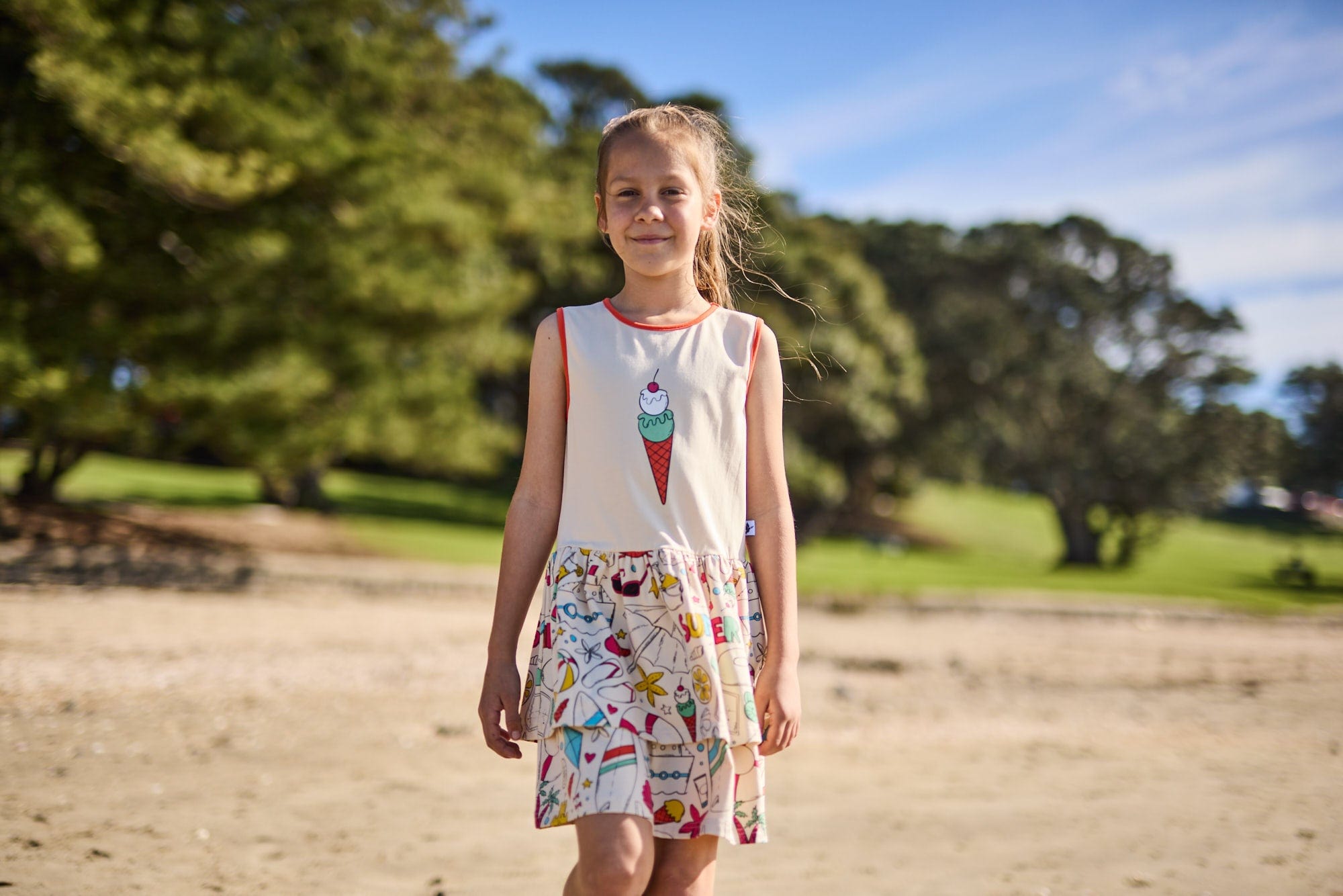 Kissed By Radicool Girls Dress Ice Cream Summer Dress