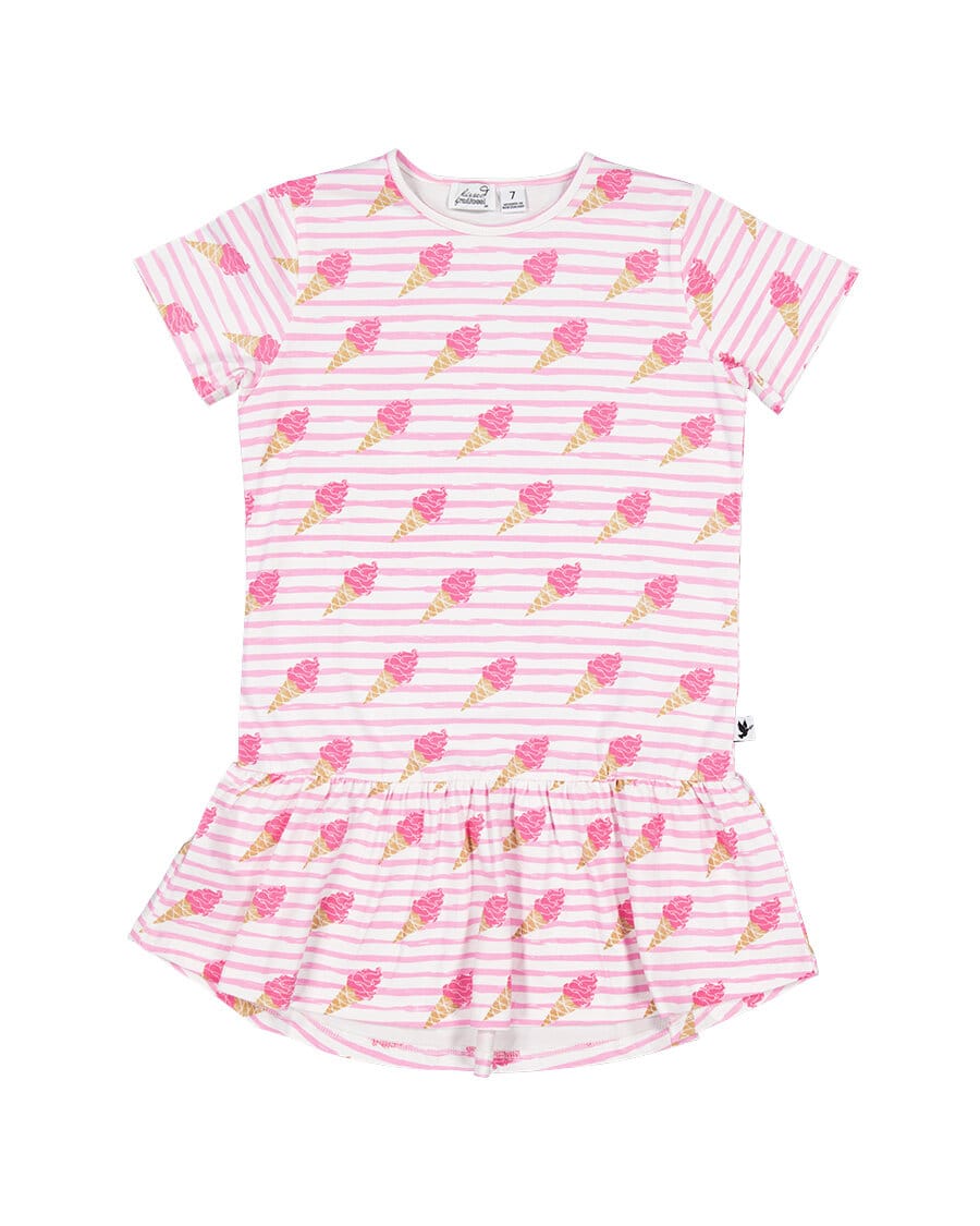 Kissed By Radicool Girls Dress Ice Creams Frill Dress