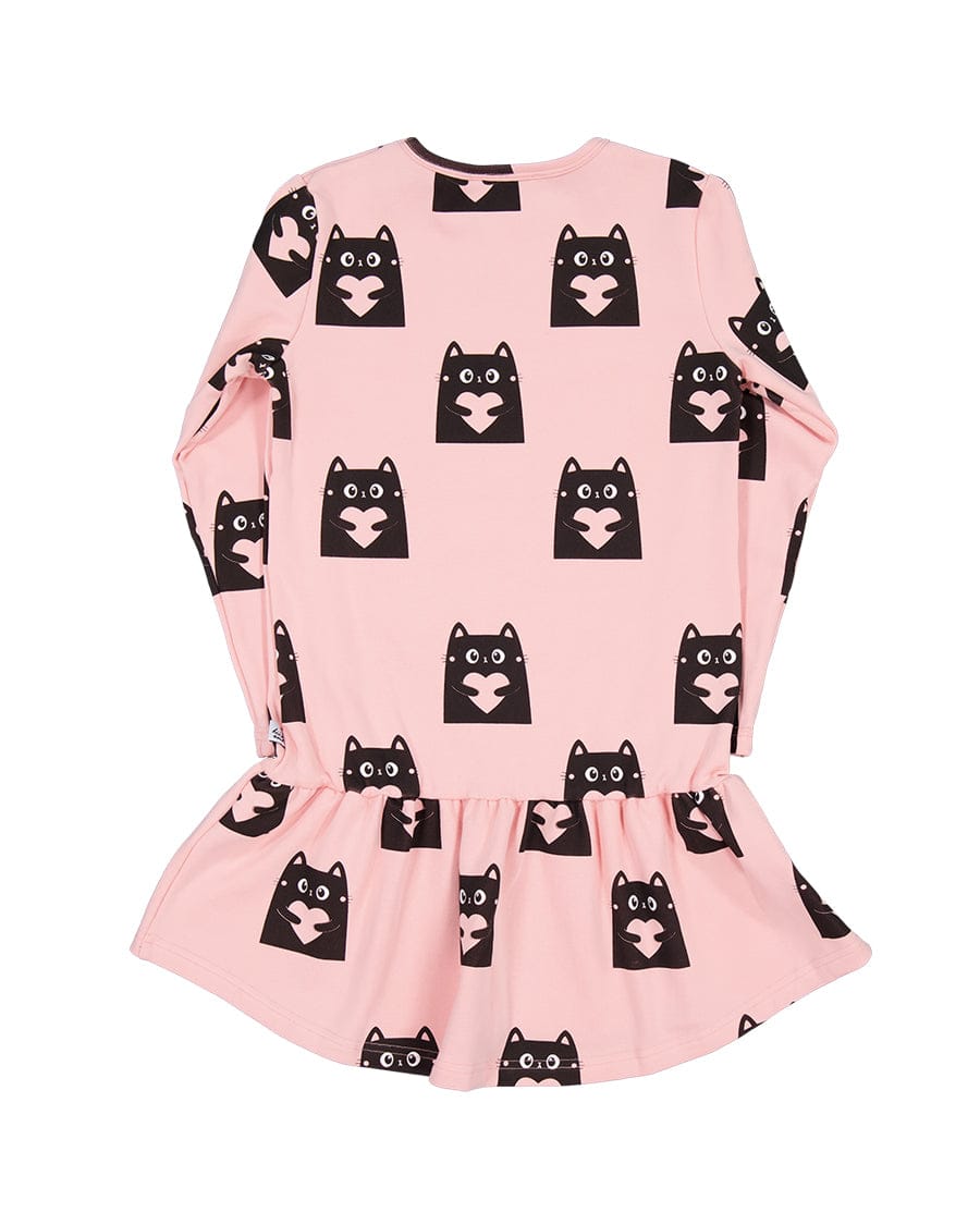 Kissed By Radicool Girls Dress Love Cats Frill Dress