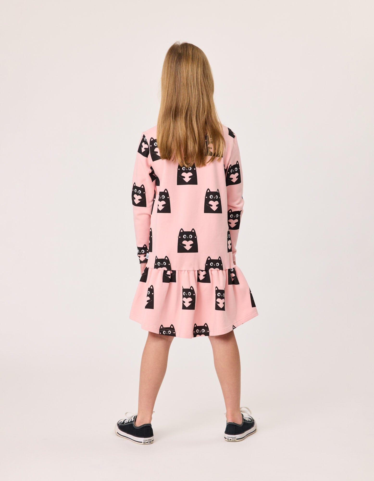 Kissed By Radicool Girls Dress Love Cats Frill Dress