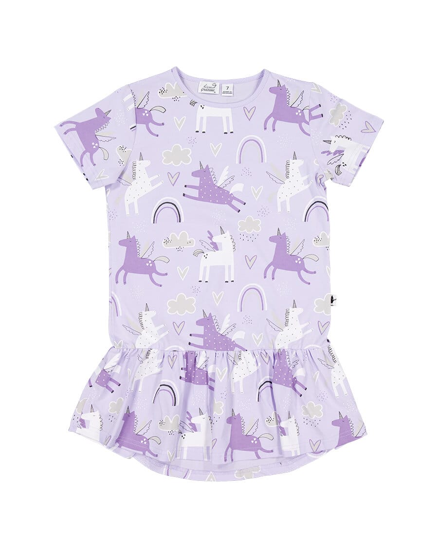 Kissed By Radicool Girls Dress Magical Unicorns Frill Dress