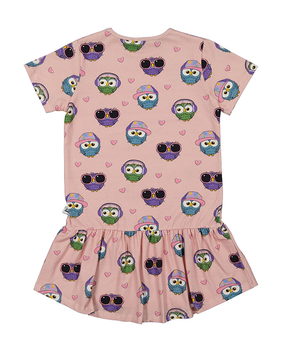 Kissed By Radicool Girls Dress Owl Love Frill Dress