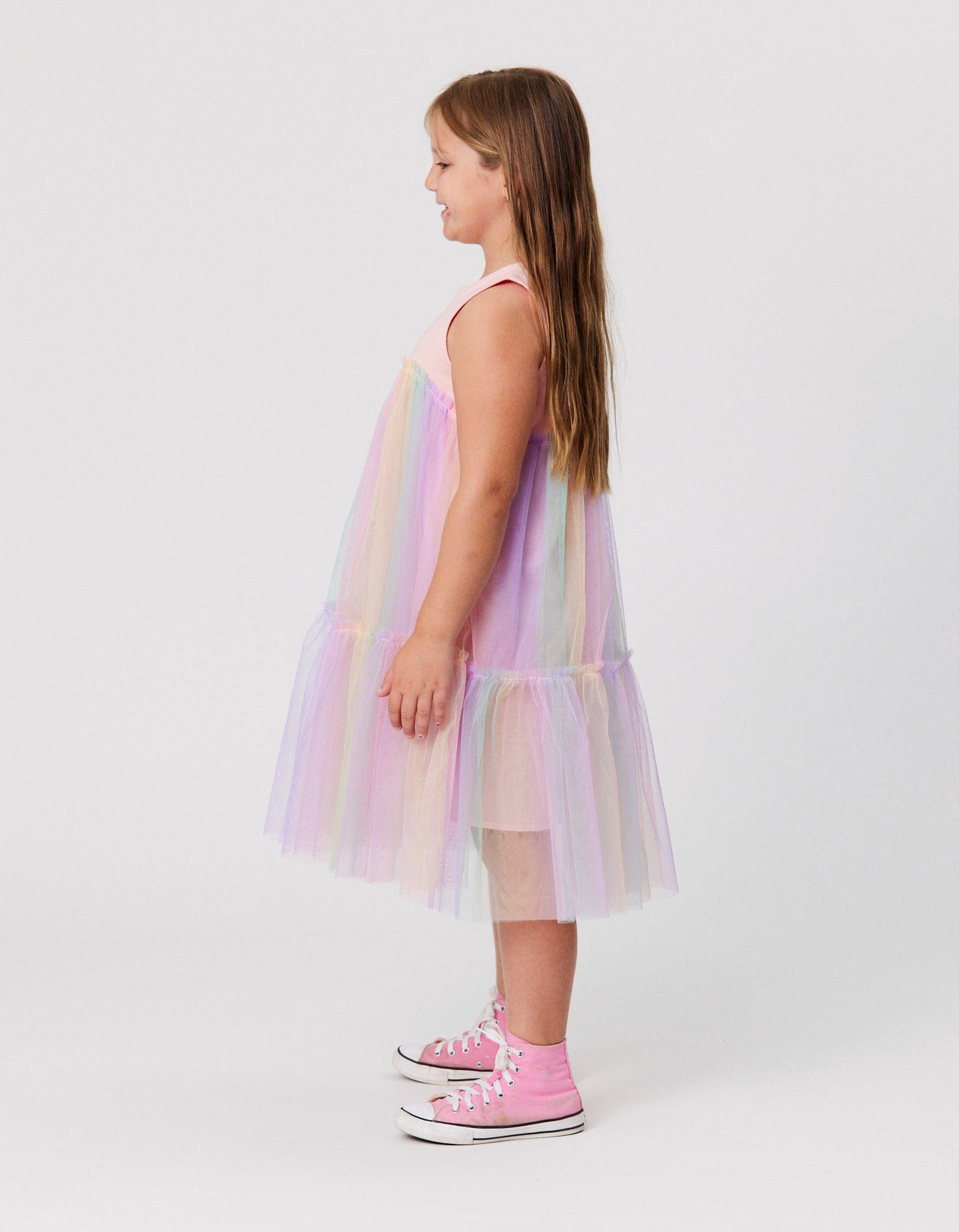 Kissed By Radicool Girls Dress Sherbet Rainbow Princess Dress