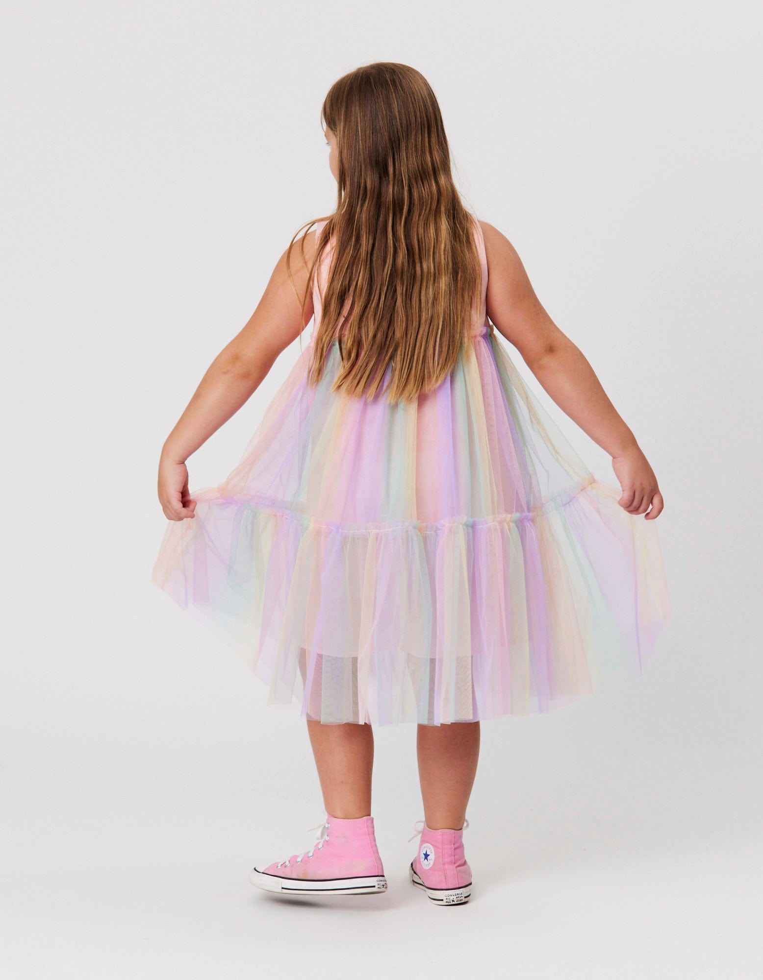 Kissed By Radicool Girls Dress Sherbet Rainbow Princess Dress