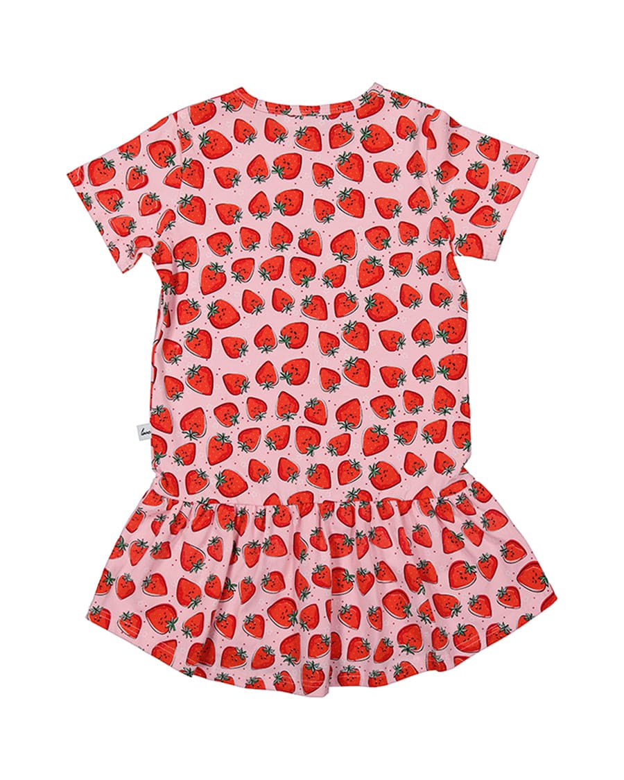 Kissed By Radicool Girls Dress Strawberry Crush Dress