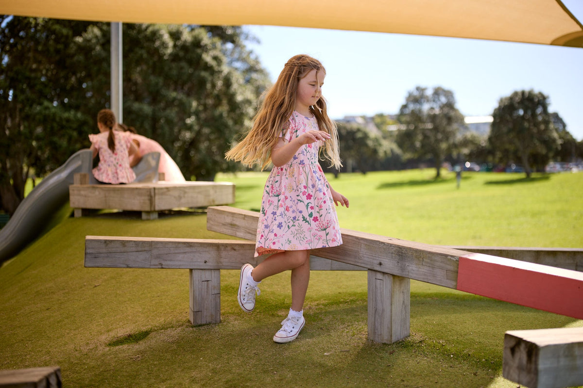 Kissed By Radicool Girls Dress Wild Flowers Dress