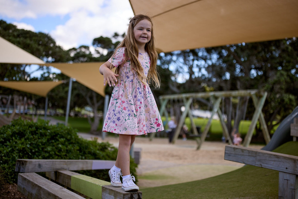 Kissed By Radicool Girls Dress Wild Flowers Dress