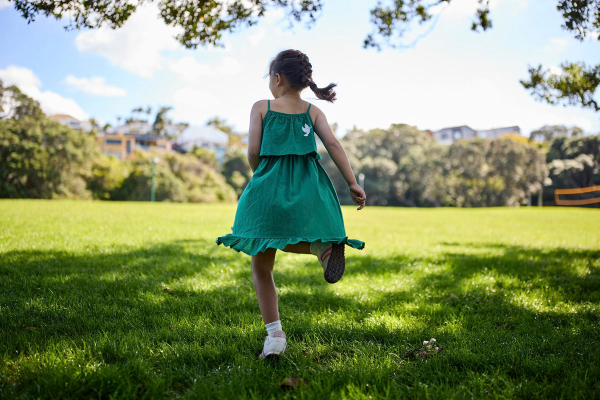 Kissed By Radicool Girls Dress Zaza Dress in Emerald