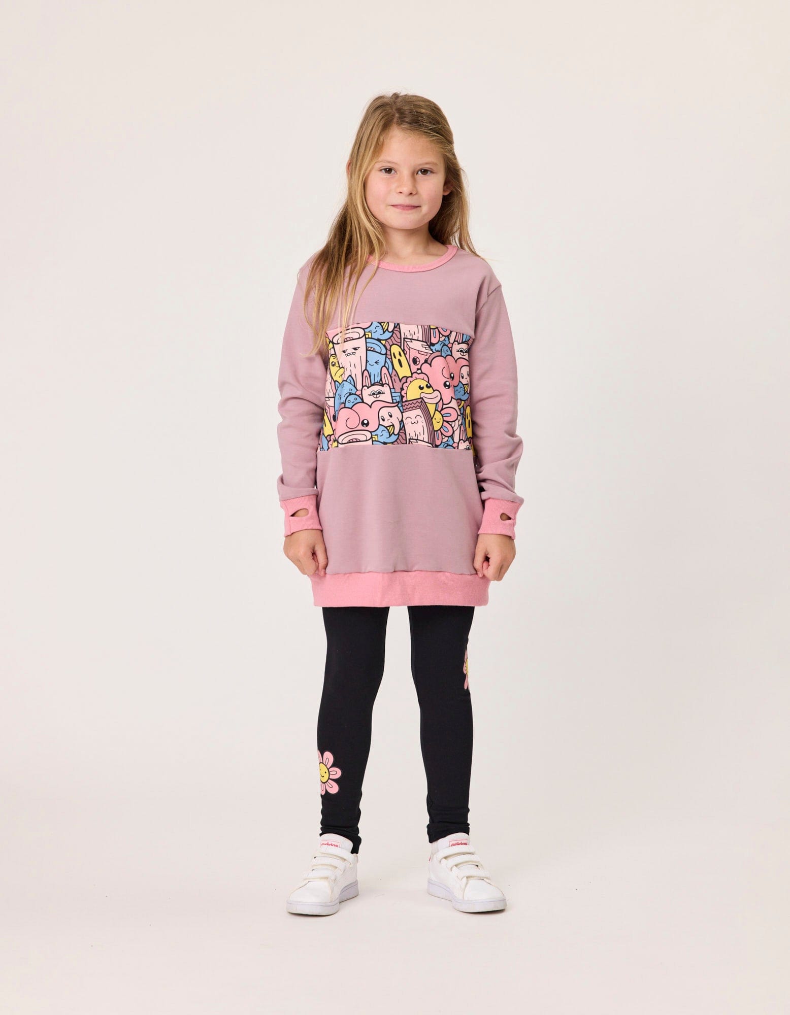 Kissed By Radicool Girls Jumper 3Y Critters Longline Crew