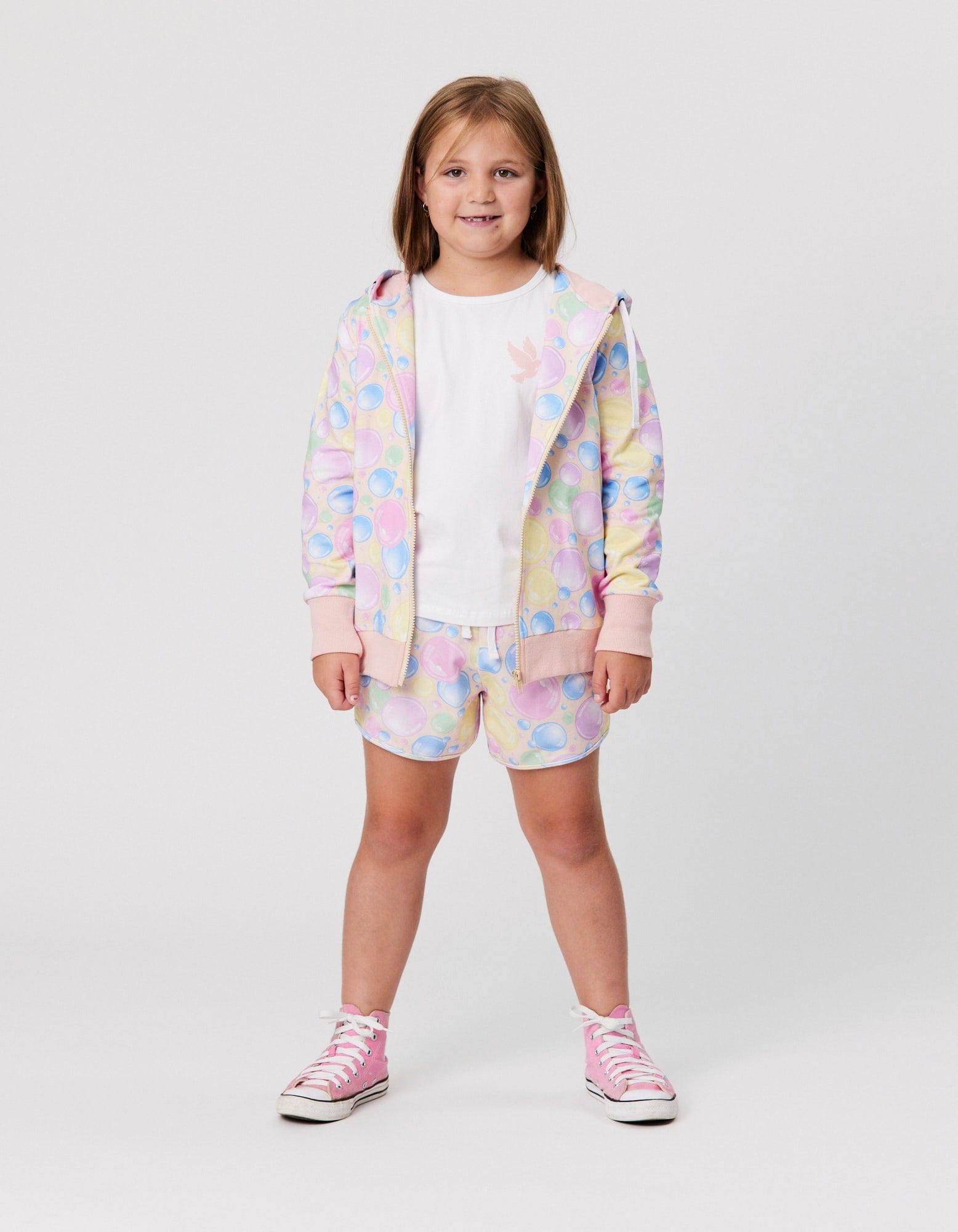 Kissed By Radicool Girls Jumper Bubbles Zip Hood